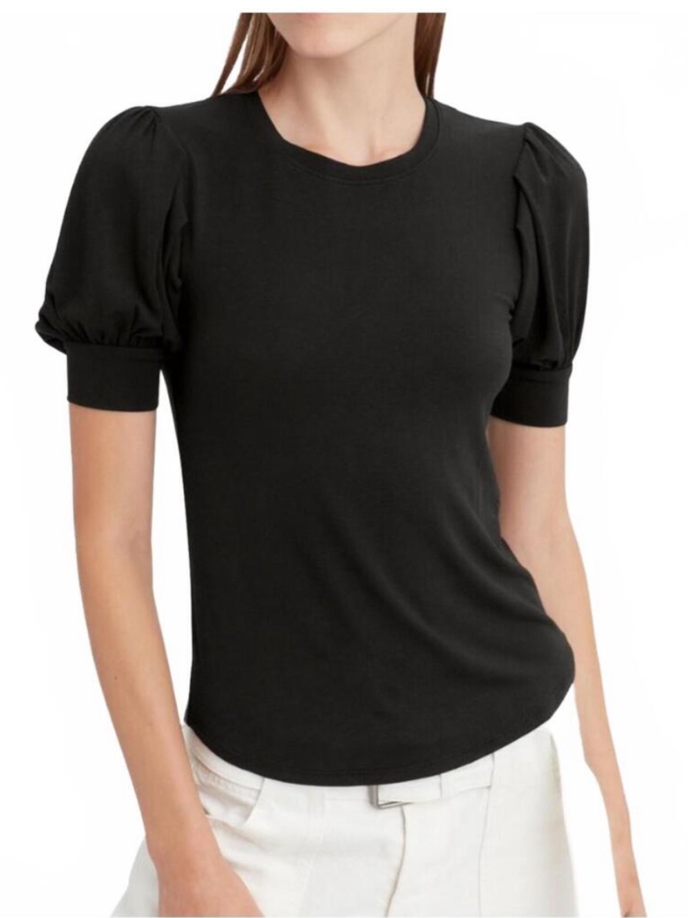 NWOT Frame Balloon Sleeve Top in Black